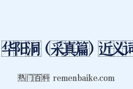 华阳洞（采真篇）近义词是什么意思的图片